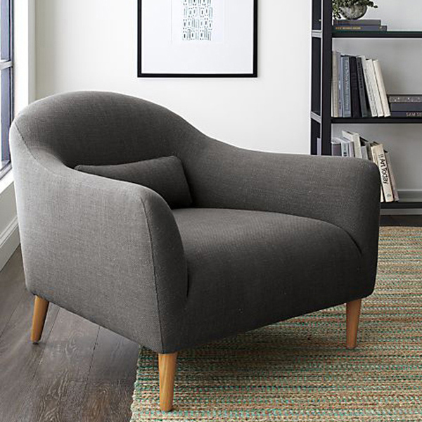 Ghế sofa đơn bọc nỉ hiện đại