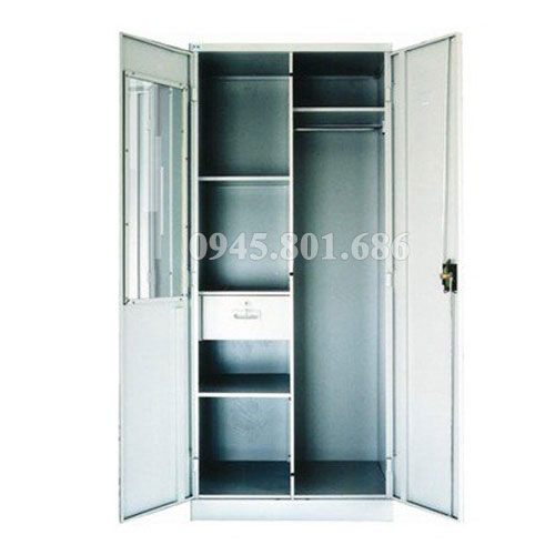 mẫu tủ sắt đựng quần áo 3 cánh hiện đại